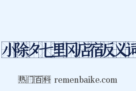小除夕七里冈店宿反义词是什么意思的图片